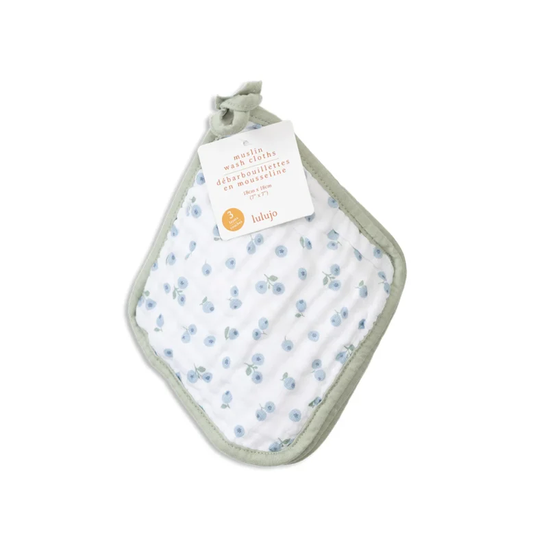 Blueberries - Muslin Wash Cloths