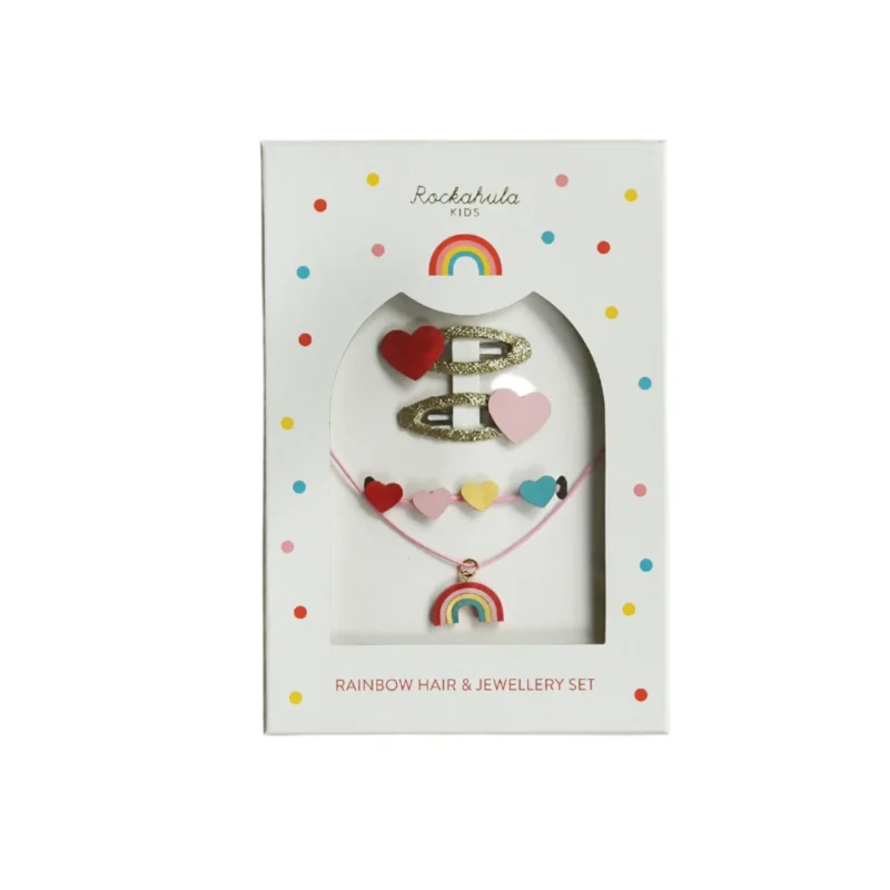 Vintage Rainbow Hair & Jewellery Set