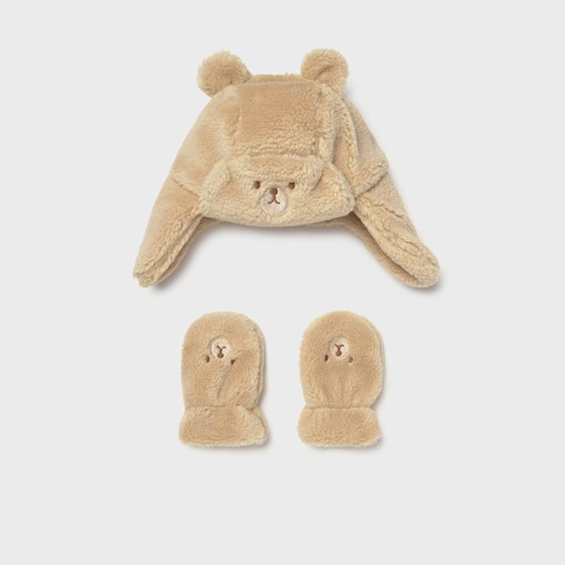 Bear Hat And Mittens set
