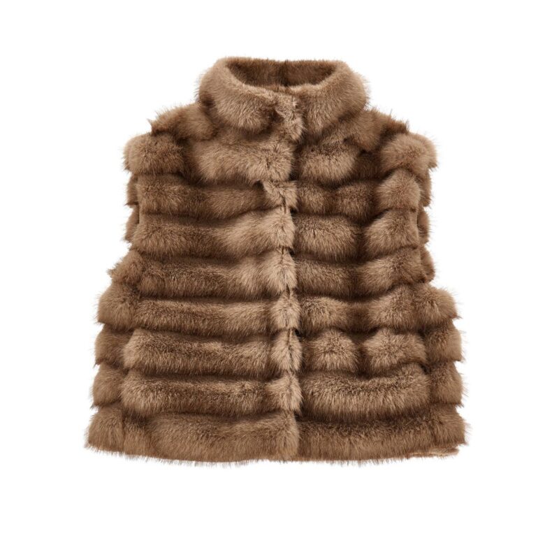 Taupe Plush vest