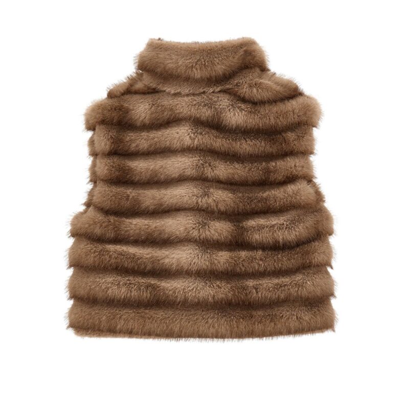 Taupe Plush vest - Image 2