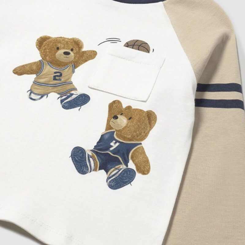 Baby Basketball-Playing Bear T-shirt - Image 3
