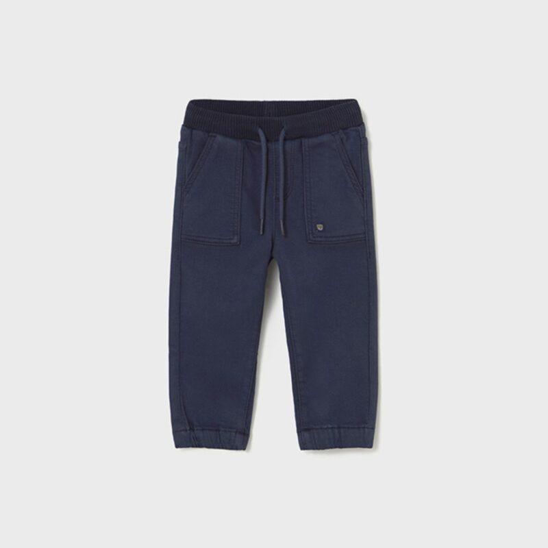 Blue Twill Joggers