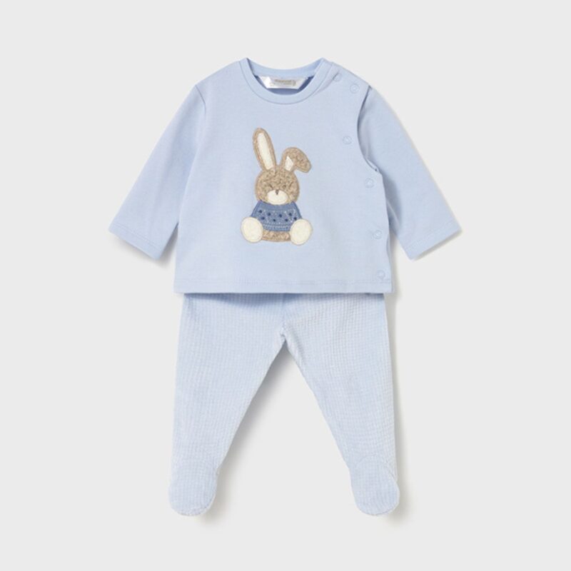 Newborn Bunny Jumper and Footed Trouser Set