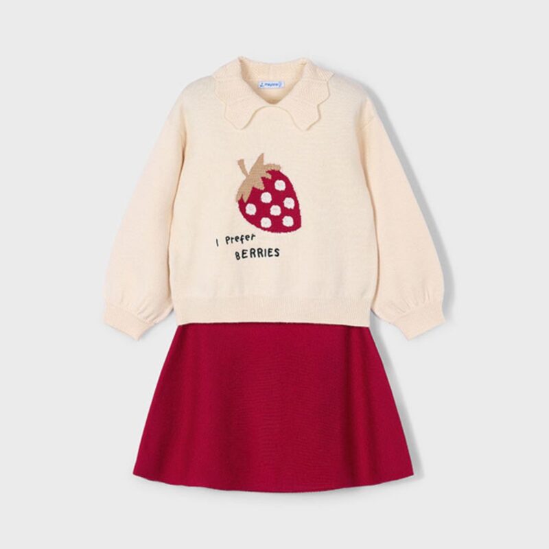 I Prefer Berries Girls 2 Piece Skirt Set
