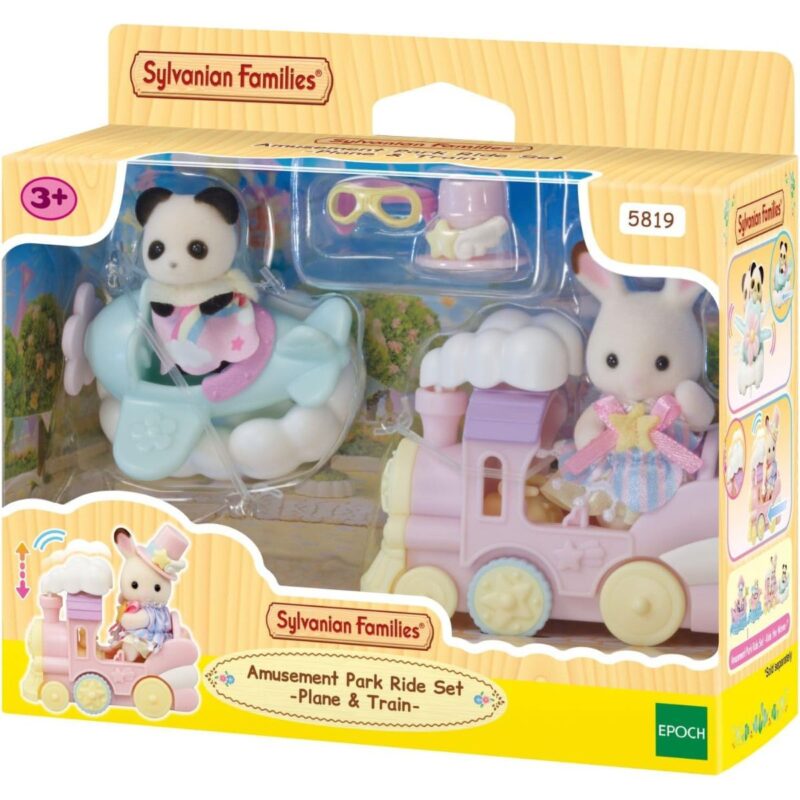 Amusement Park Ride Set Plane & Train
