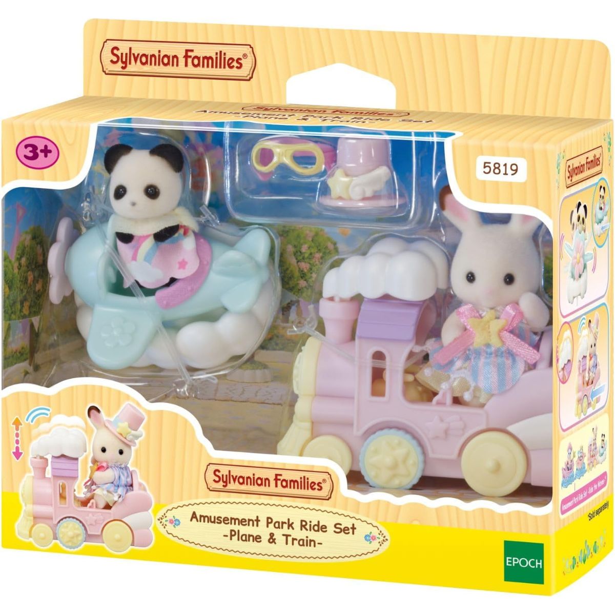 Amusement Park Ride Set Plane & Train