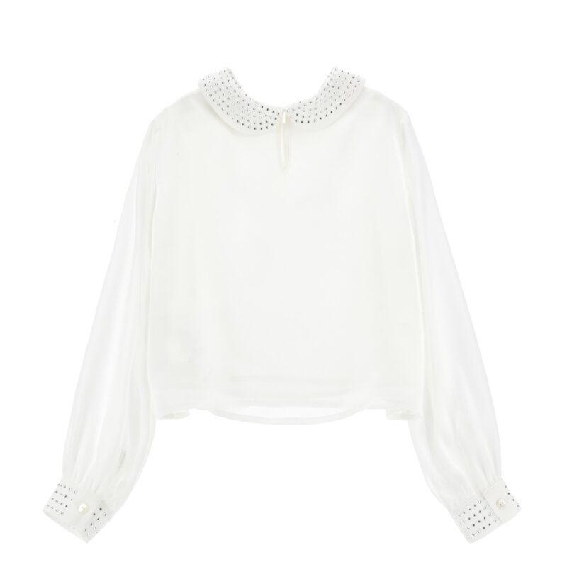 Elegant Rhinestone Blouse - Image 2