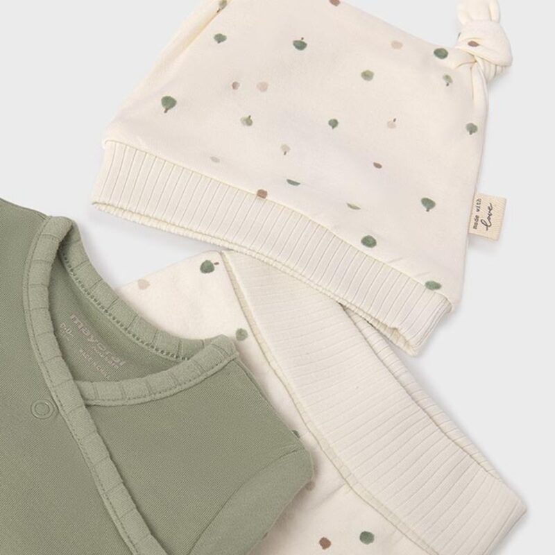 Baby Zebra  Sage unisex 3 piece gift set - Image 2