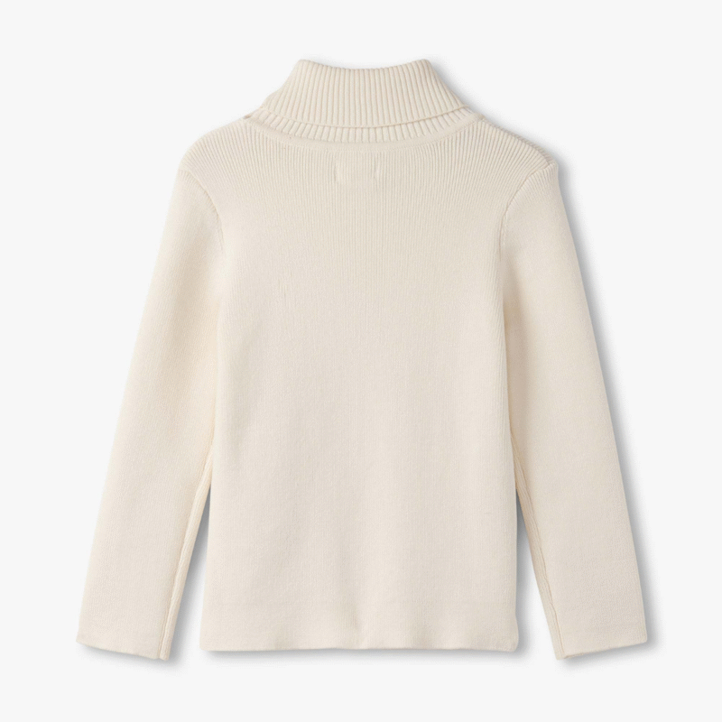 Girls Cream Turtleneck - Image 2