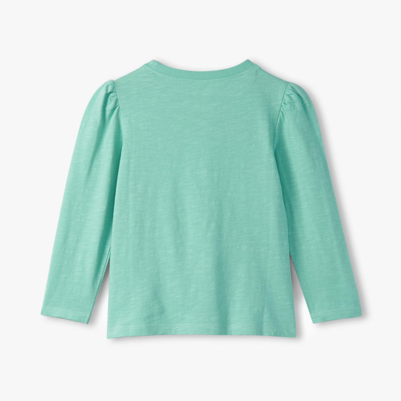 Girls Fluffy Cloud Puff Sleeve Graphic Tee - Image 2