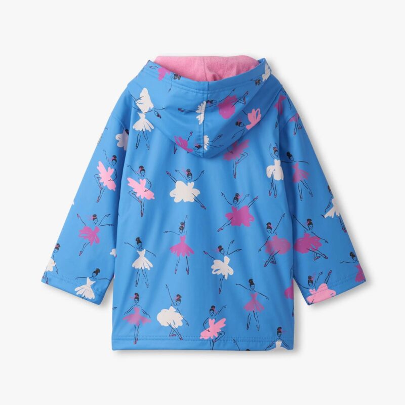 Girls Ballet School Colour Changing Zip-Up Raincoat - Image 2
