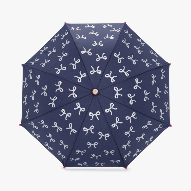 Girls Silver Ribbon Umbrella - Image 2