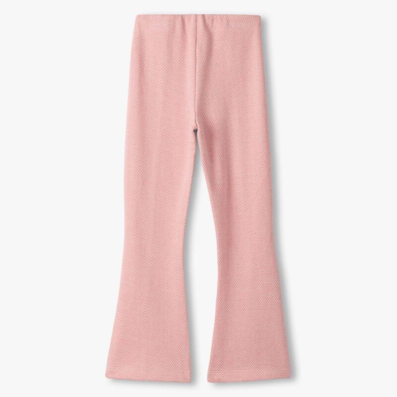 Flamingo Pink Herringbone Bell Bottoms - Image 2