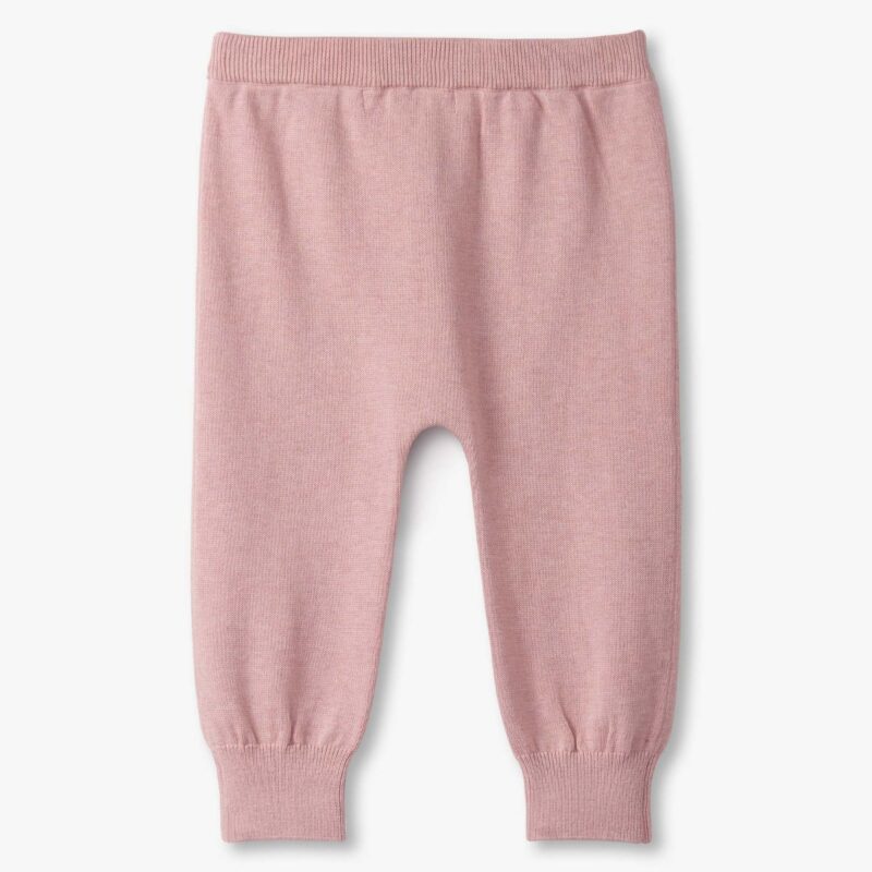 Baby Girls Pink Cotton Knit Fair Isle Trouser Set - Image 3