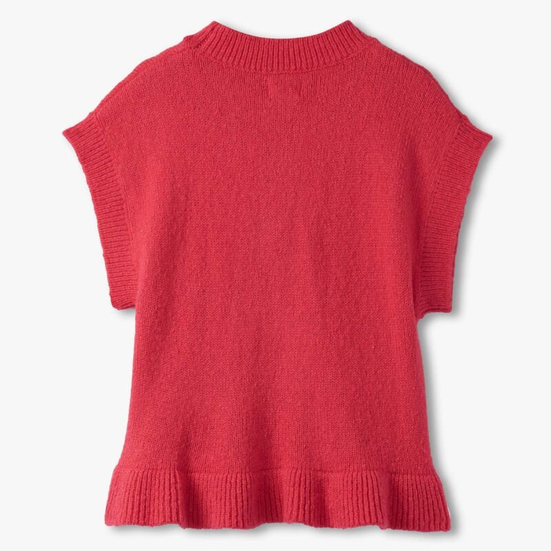 Girls Red Everywhere Sweater Vest - Image 2