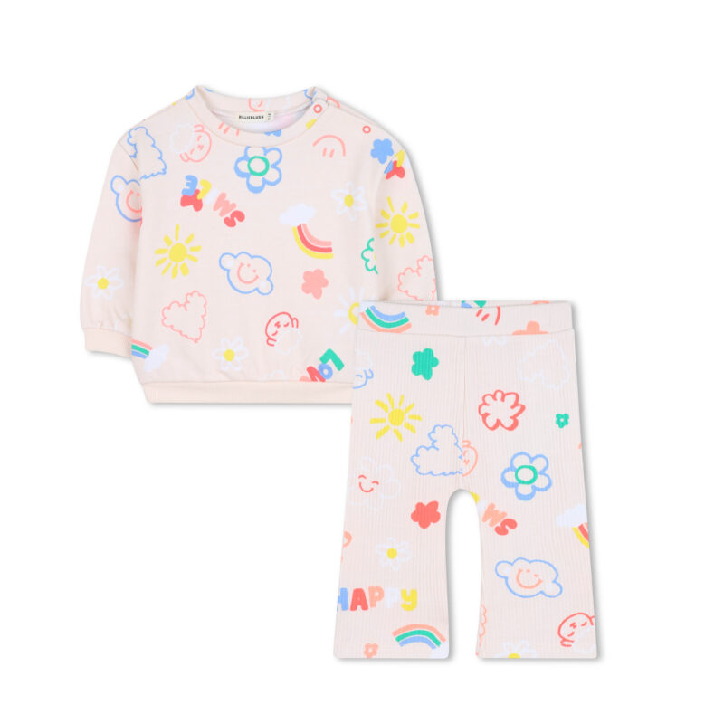 Printed Sweatshirt And Leggings Set