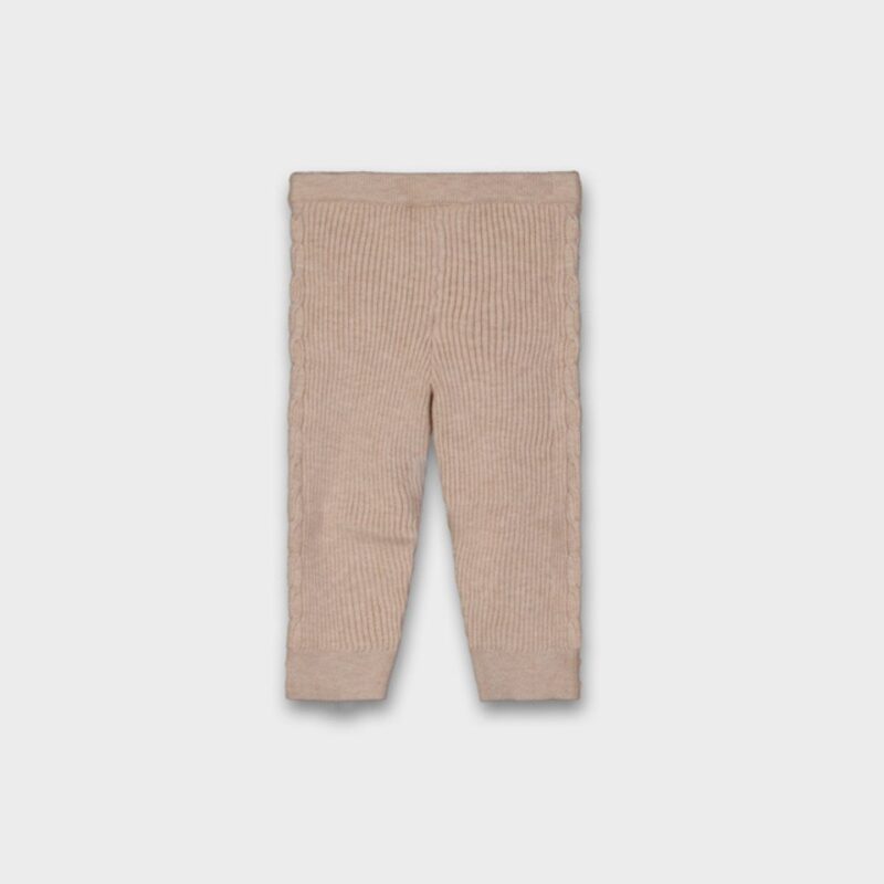 Baby Knitted Leggings Toffee - Image 2