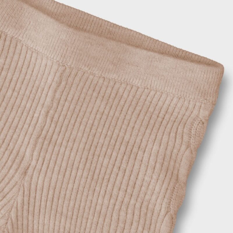 Baby Knitted Leggings Toffee - Image 3