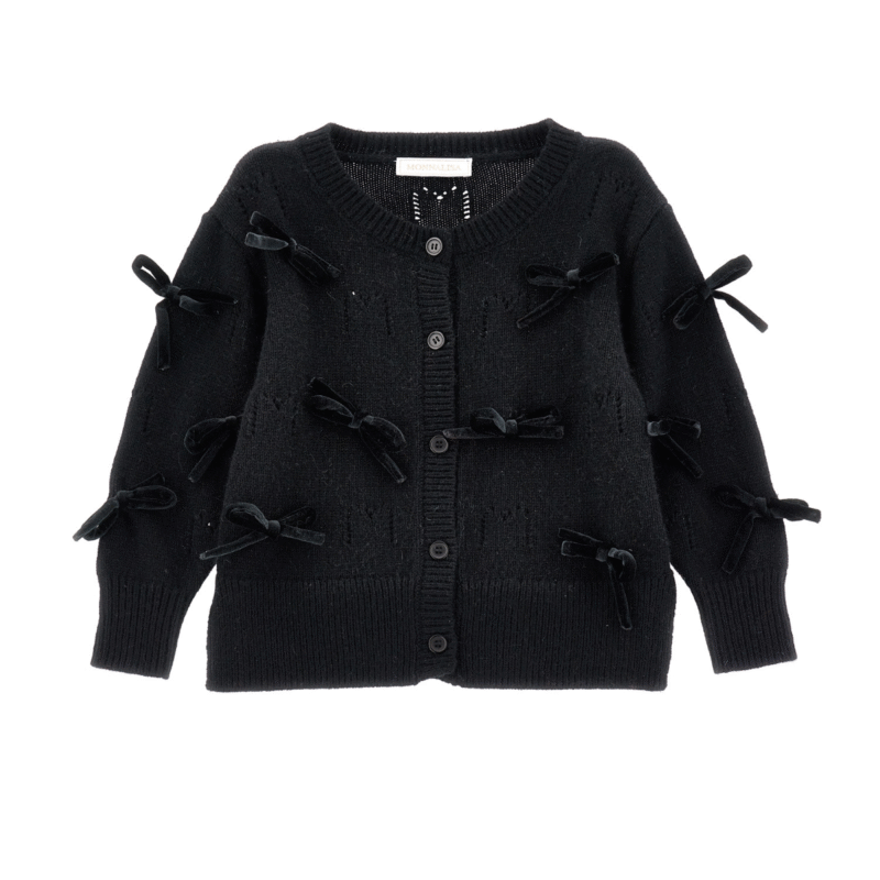 Dark Blue Cardigan with bows
