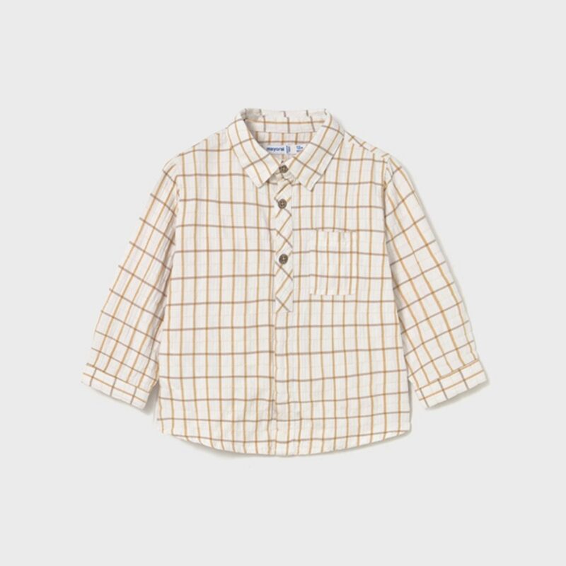 Baby Checked Shirt Mustard