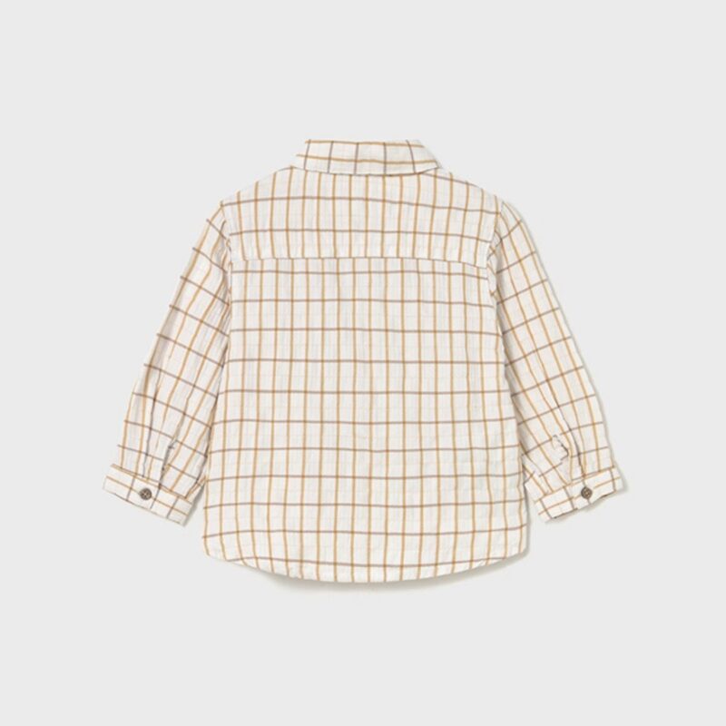 Baby Checked Shirt Mustard - Image 2