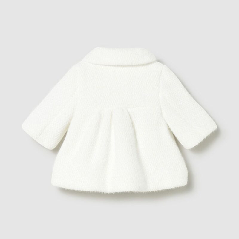Newborn Fluffy Ecru Coat - Image 2