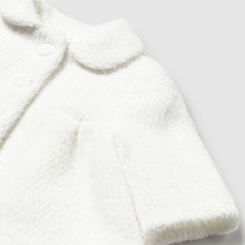 Newborn Fluffy Ecru Coat - Image 3