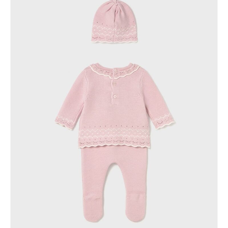 Newborn Rose 3 Piece Knitted Set - Image 2