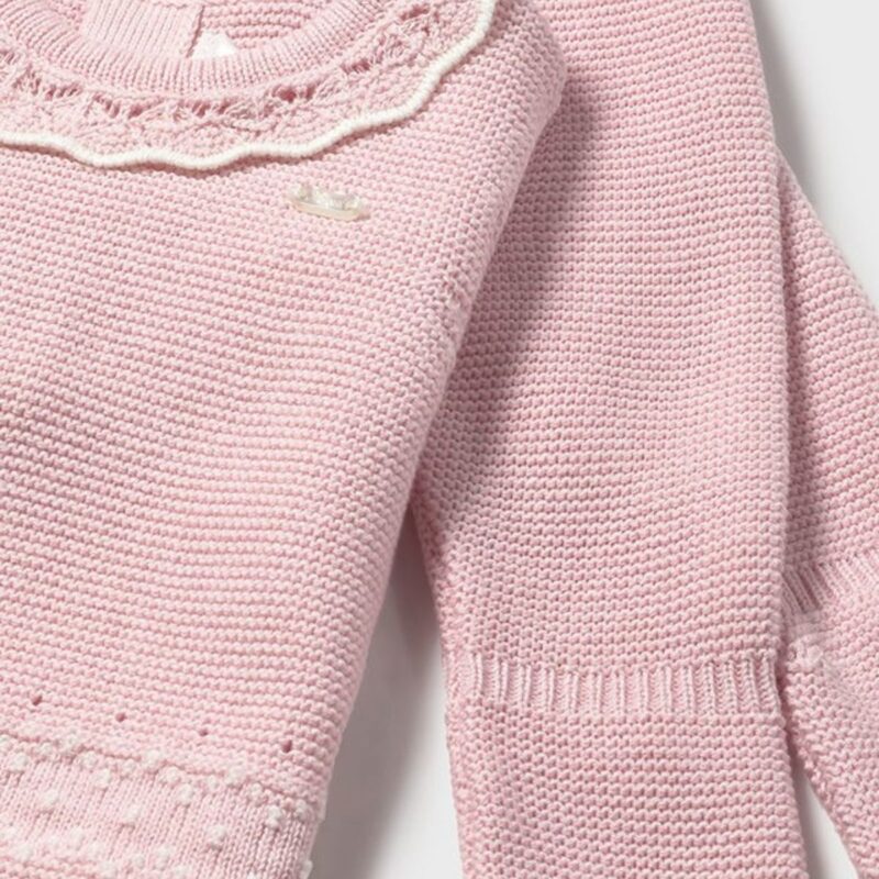 Newborn Rose 3 Piece Knitted Set - Image 3