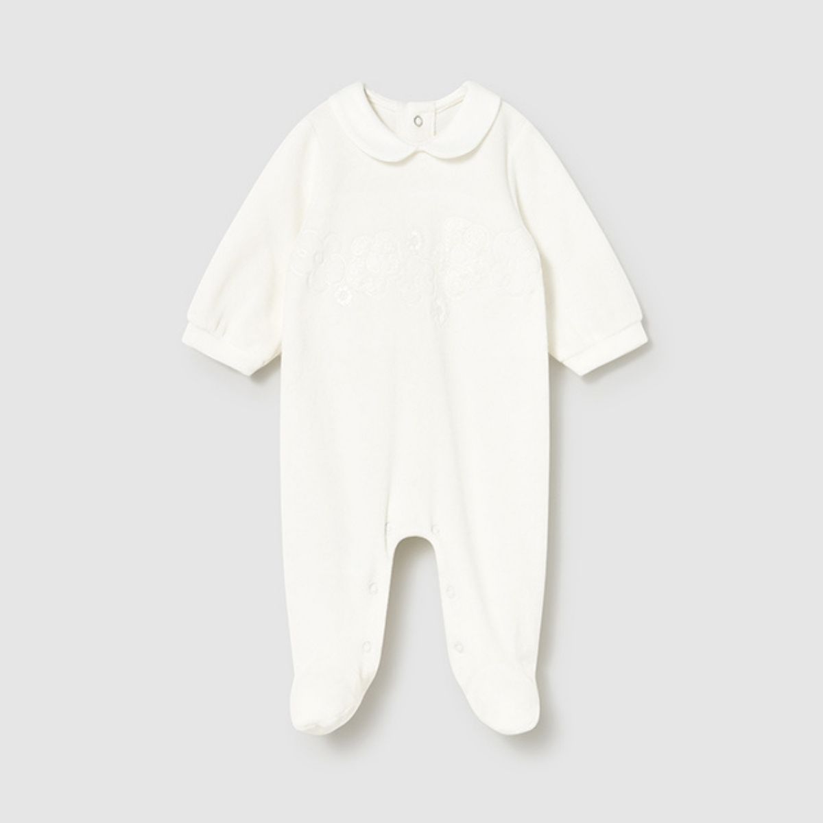 Newborn Ecru Footed Romper
