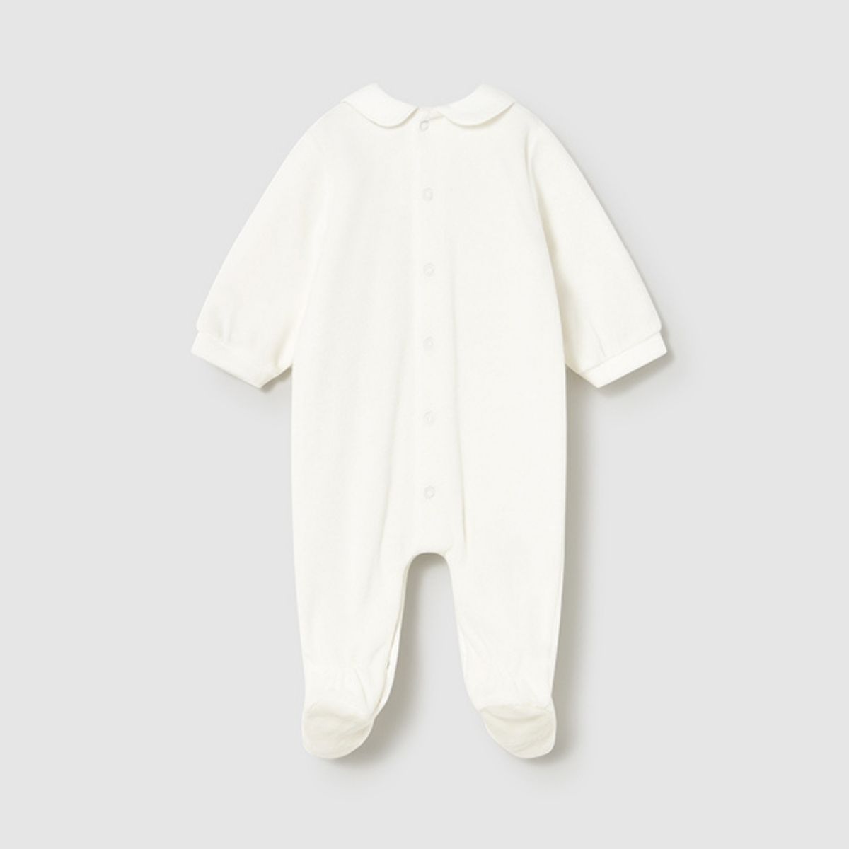 Newborn Ecru Footed Romper - Image 2