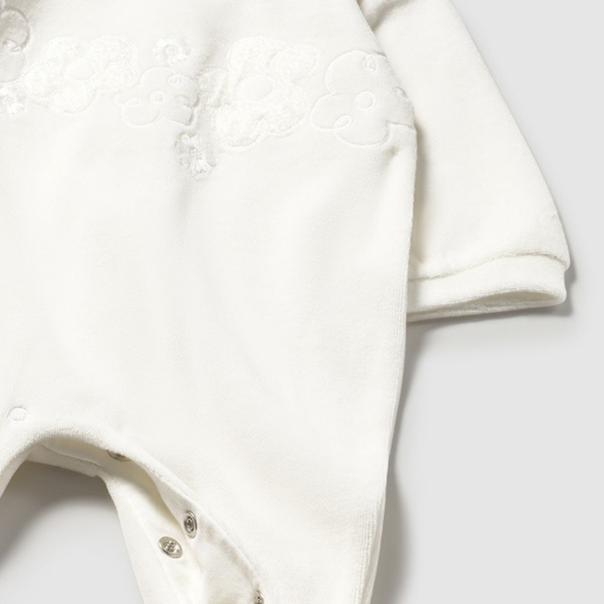 Newborn Ecru Footed Romper - Image 3