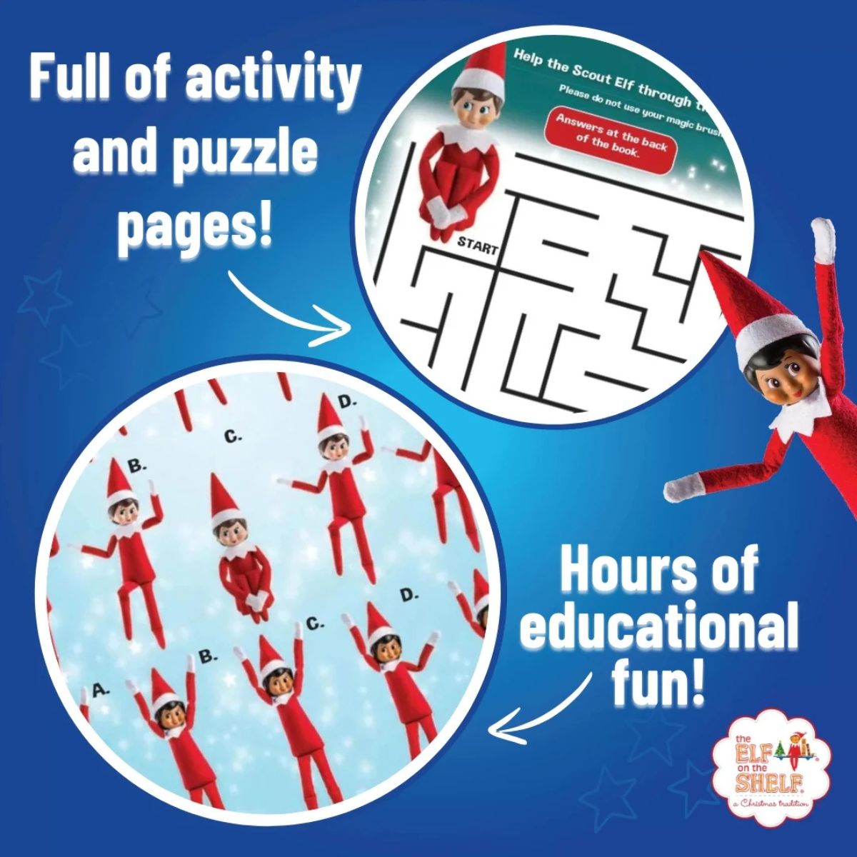 The Elf on the Shelf Aqua Magic Colouring Book with Magic Marker - Image 3