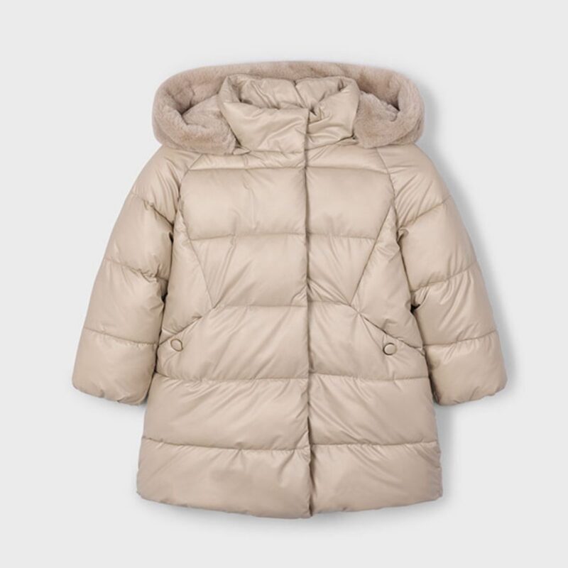 Girls Long Coat Mink
