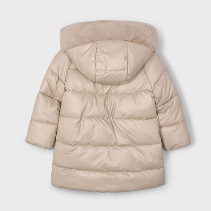 Girls Long Coat Mink - Image 2