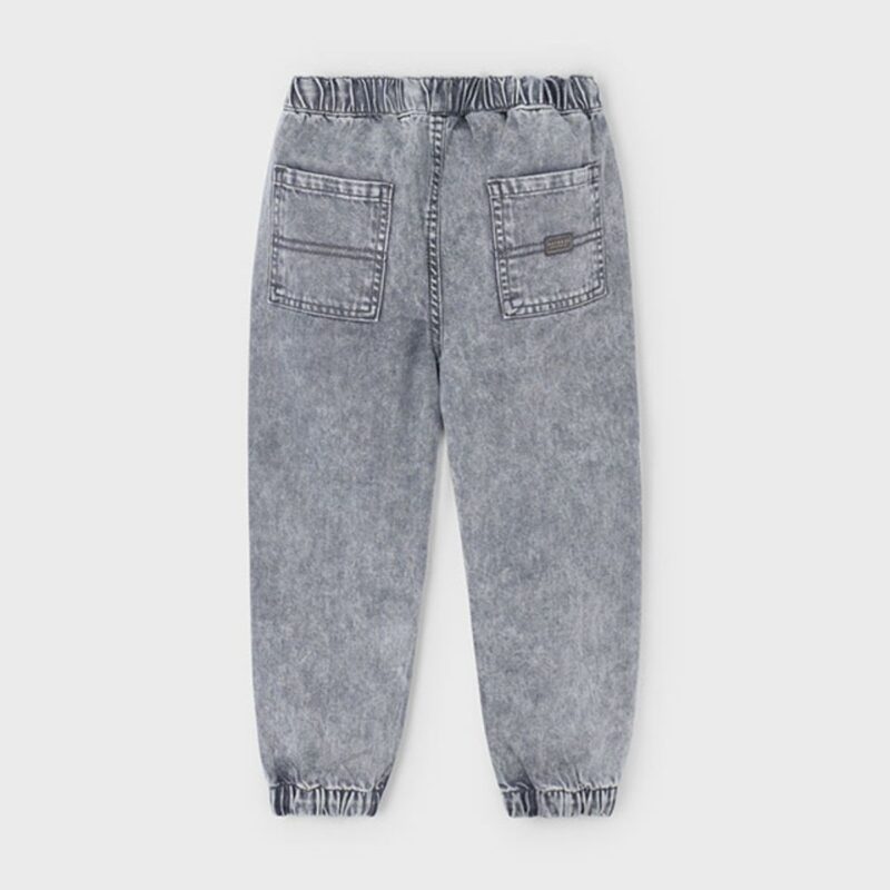 Boys Denim Gray Parachute Trousers - Image 3