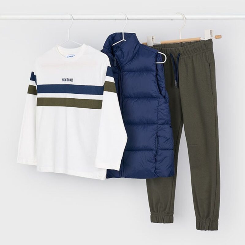 Boys Dark Blues 3 Piece Gilet Set