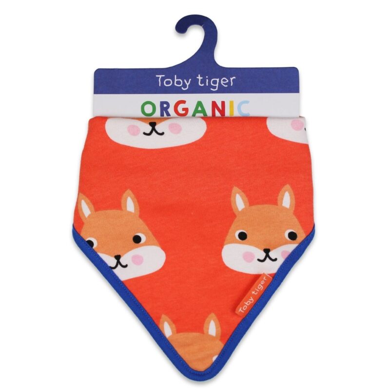 Organic Squirrel Print Dribble Bib