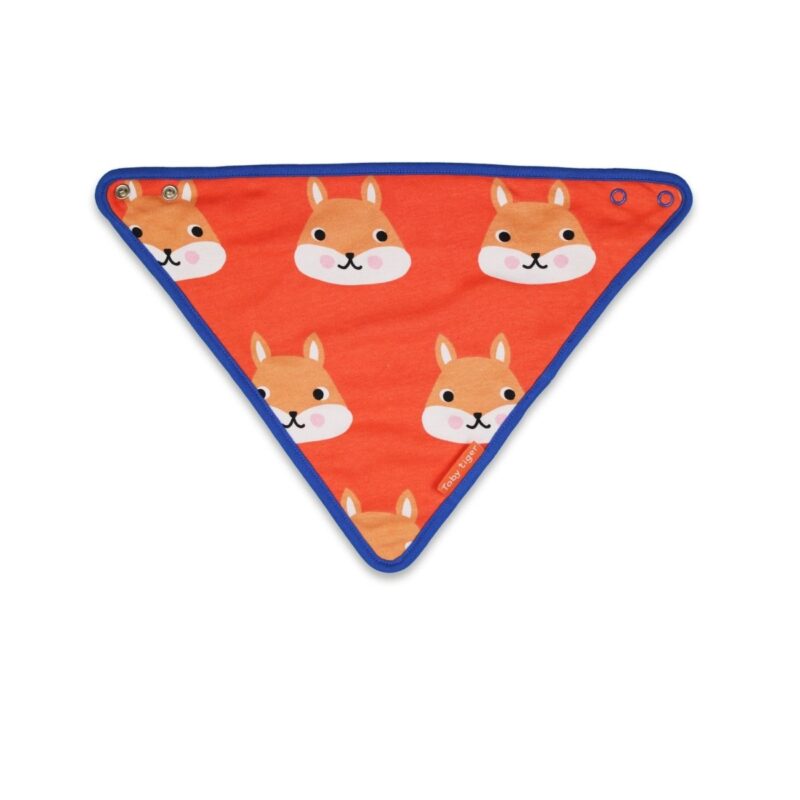 Organic Squirrel Print Dribble Bib - Image 2