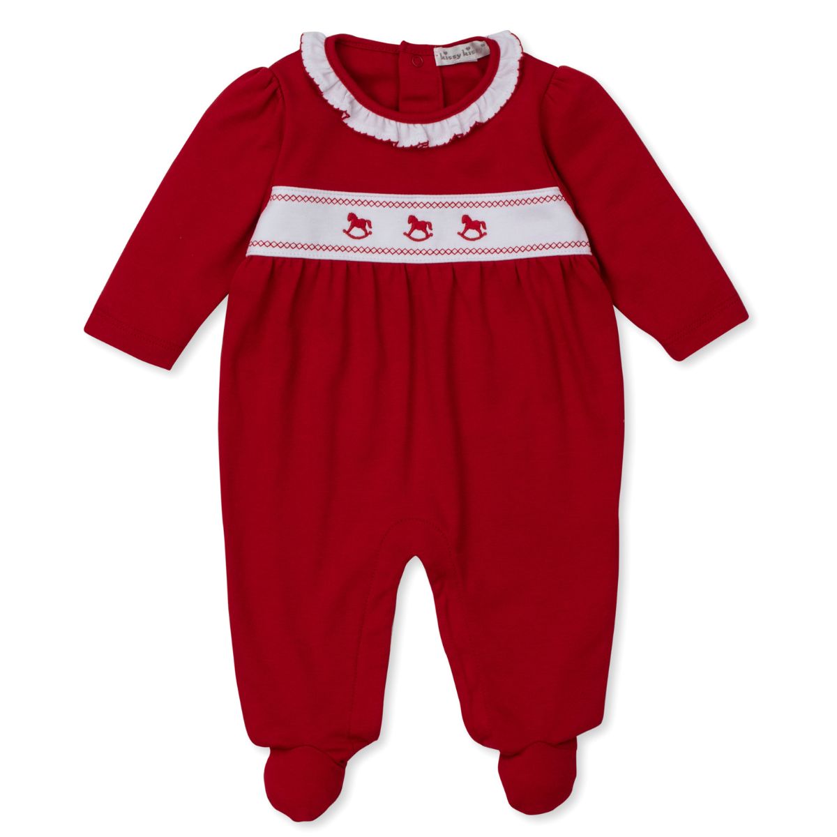 Classic Treasures Holiday 25 Rocking Horse Ruffle Footie