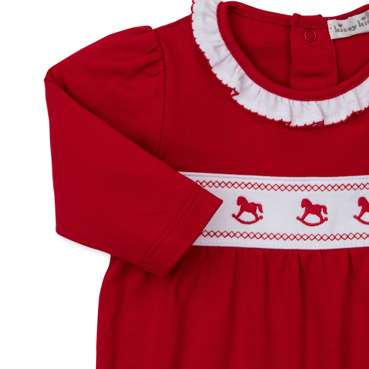 Classic Treasures Holiday 25 Rocking Horse Ruffle Footie - Image 2