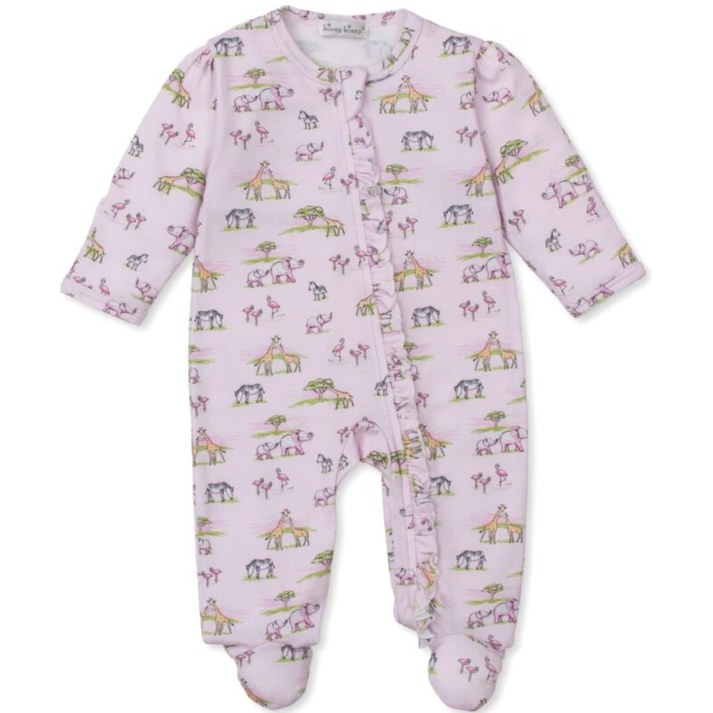 Pink Jungle Safari Zip Footie