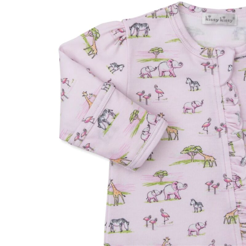 Pink Jungle Safari Zip Footie - Image 2