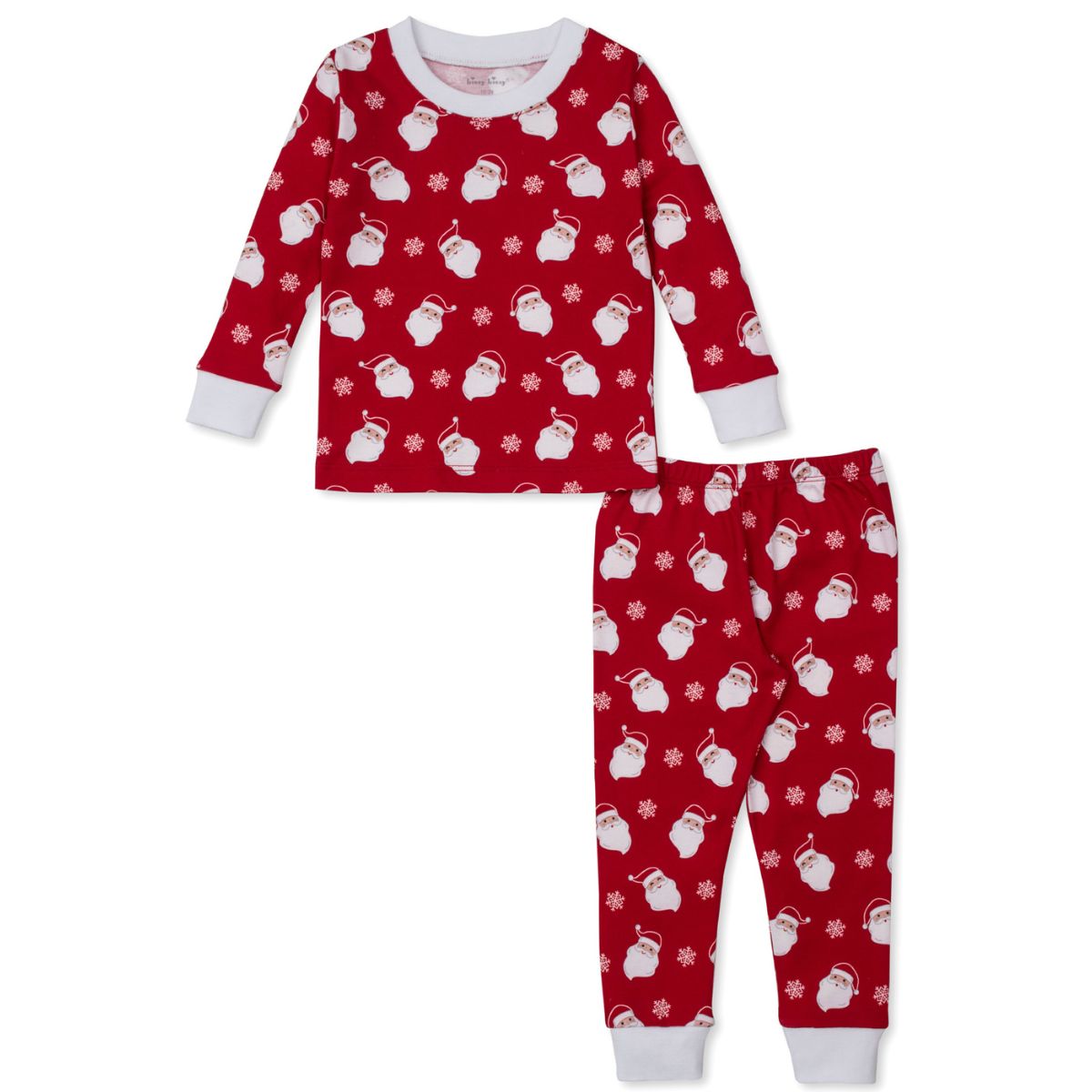 Red Pima Cotton Smiling Santas Pyjamas