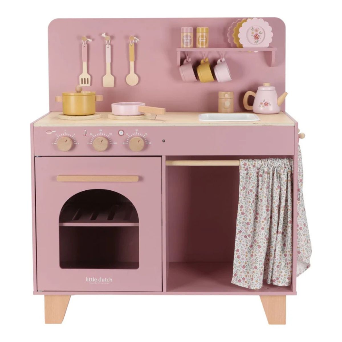Wooden play kitchen Pink FSC Limited Edition