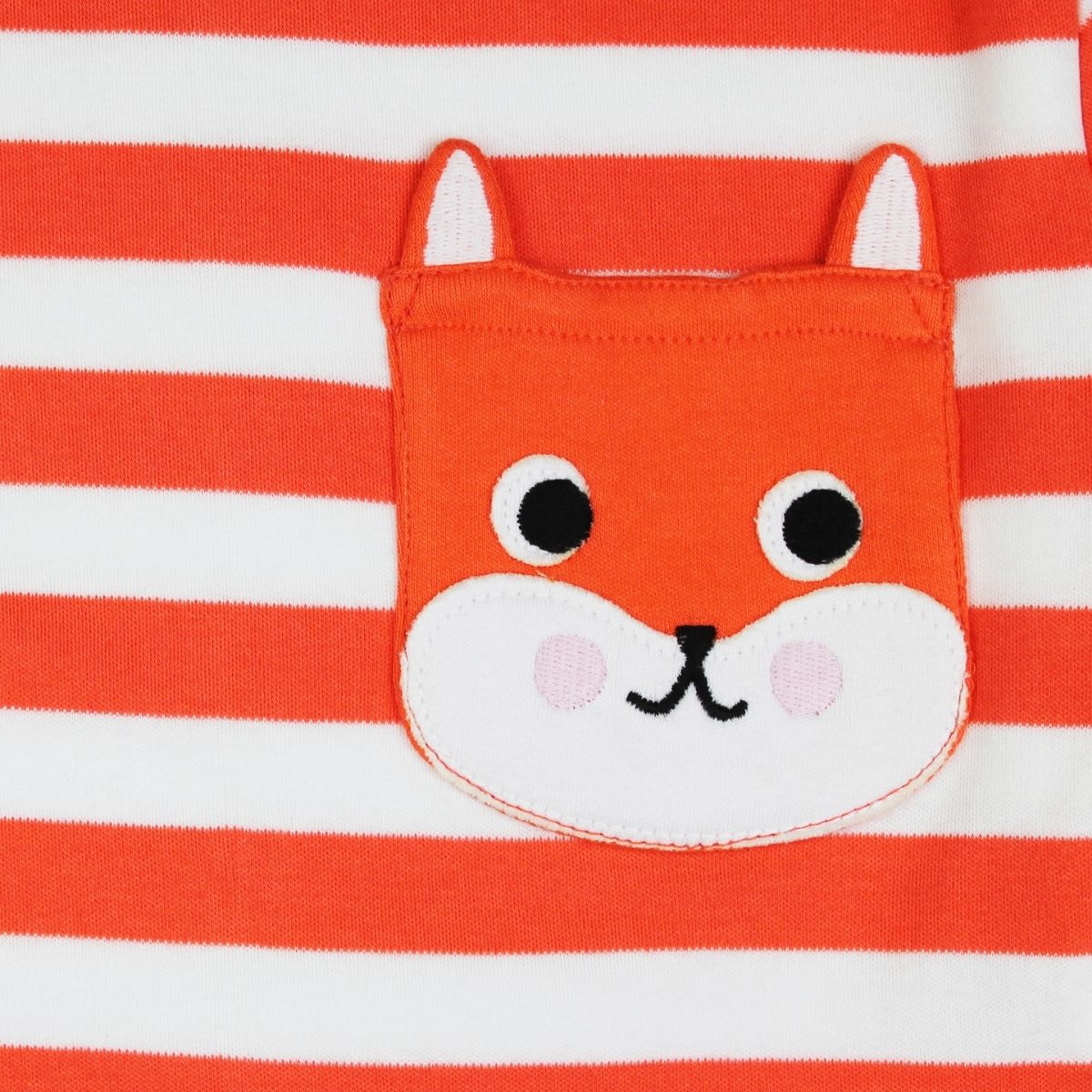 Organic Squirrel Pocket Applique Long Sleeved T-Shirt - Image 3
