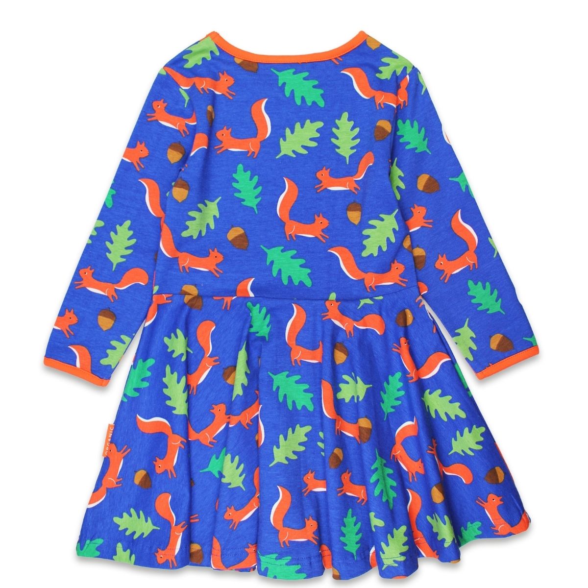 Organic Squirrel Print Long-Sleeved Skater Dress - Image 2
