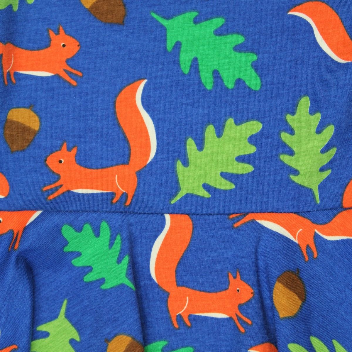 Organic Squirrel Print Long-Sleeved Skater Dress - Image 3