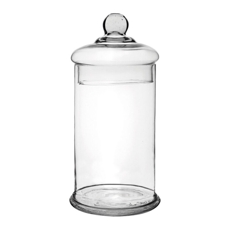 Glass candy jar
